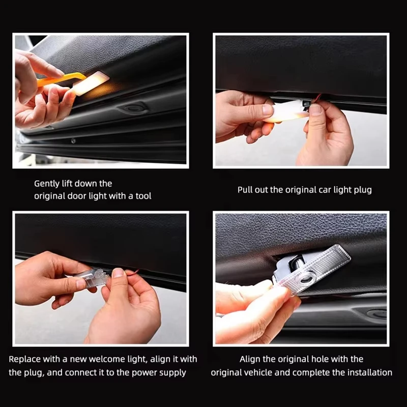 Led HD Araba Kapı Karşılama ışık projektörü Lambaları Volvo Rdesign Polestar AWD V50 S60 XC60 S40 XC40 XC90 V60 S80 S90 V90 V70 T6