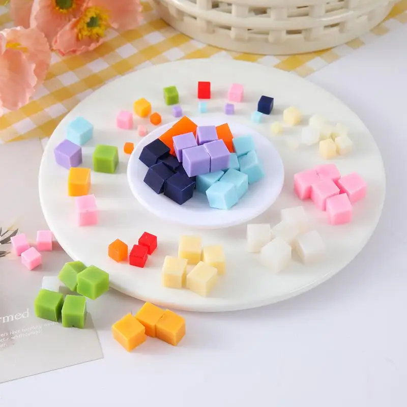 Imulated Fruit Chunks Artificial Model Ice Cream Decor Mini Coconut Apple Pear Mango Slices Dessert Shop Props 50pc/lot