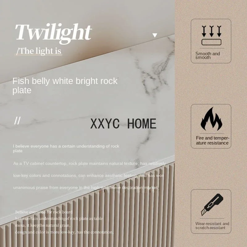 Mobile TV allungato e tavolo da tè combinato soggiorno moderno e minimalista gamba alta con mobiletto da pavimento