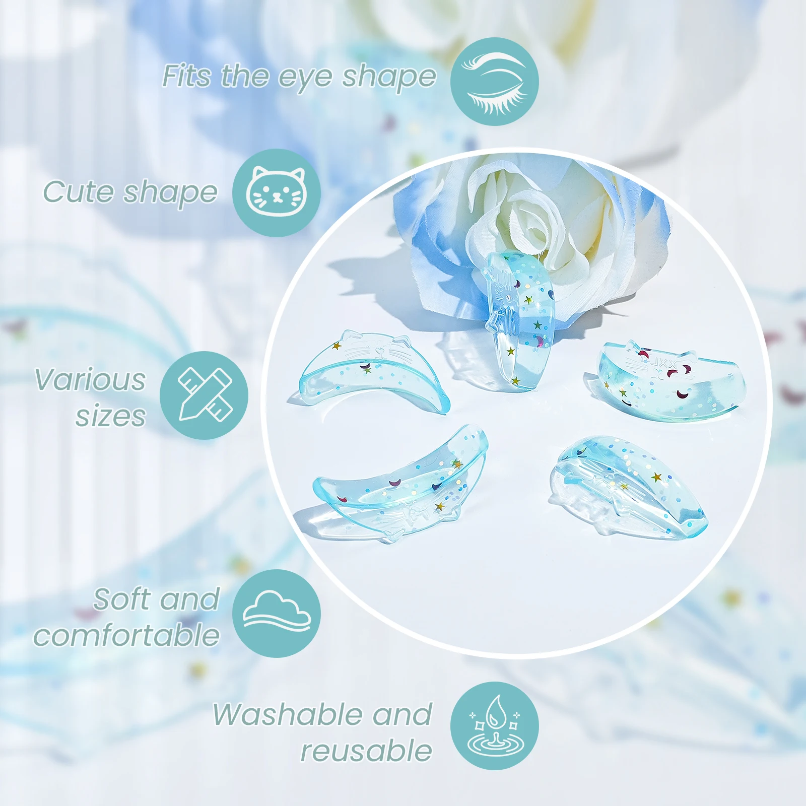 Lomansa nuevo C Curl silicona pestañas permanente varillas escudo pegajoso elevador de pestañas almohadillas levantamiento 3D rizador de pestañas accesorios herramienta de maquillaje