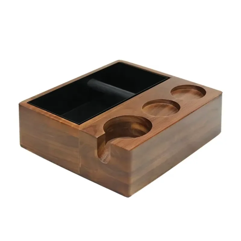 58mm Espresso Tamper Dispenser Walnut Wood Coffee Filter Holder Eco Friendly Hand Brewed Accessories for Barista Machine