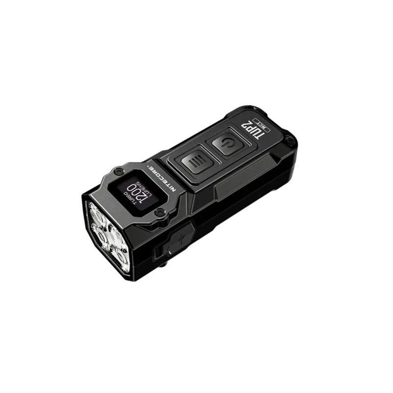 TUP2 EDC Keychain Light NITECORE Mini USB-C Rechargeable Flashlight 1200 Lumen Cool White Netural White Warm Light For Camping