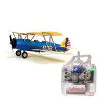 MinimumRC PT17 RC Plane Boeing Vintage 4CH Biplane Fixed-Wing DIY Gyro Stabilization FullSet RemoteControl Airplane ToysForGifts