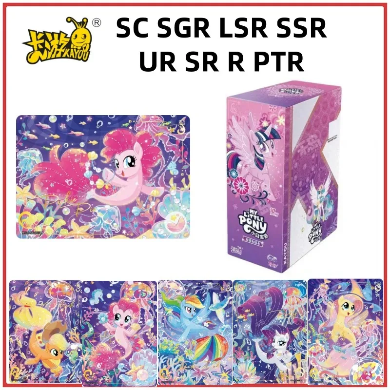 

Hasbro Kayou My Little Pony, оригинальные периферийные карты в стиле аниме Huiyue 6, милые кавайные игрушки для девочек, коллекция подарков на Рождество и день рождения