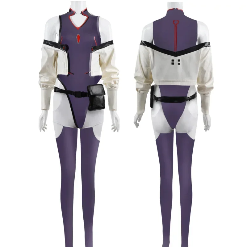 زي تنكري لسيبيربانك للنساء ، بدلة قفز من Edgerunners Cos David ، عداء مارتينيز Lucy Lucy Kushinada ، شعر مستعار للهالوين ،