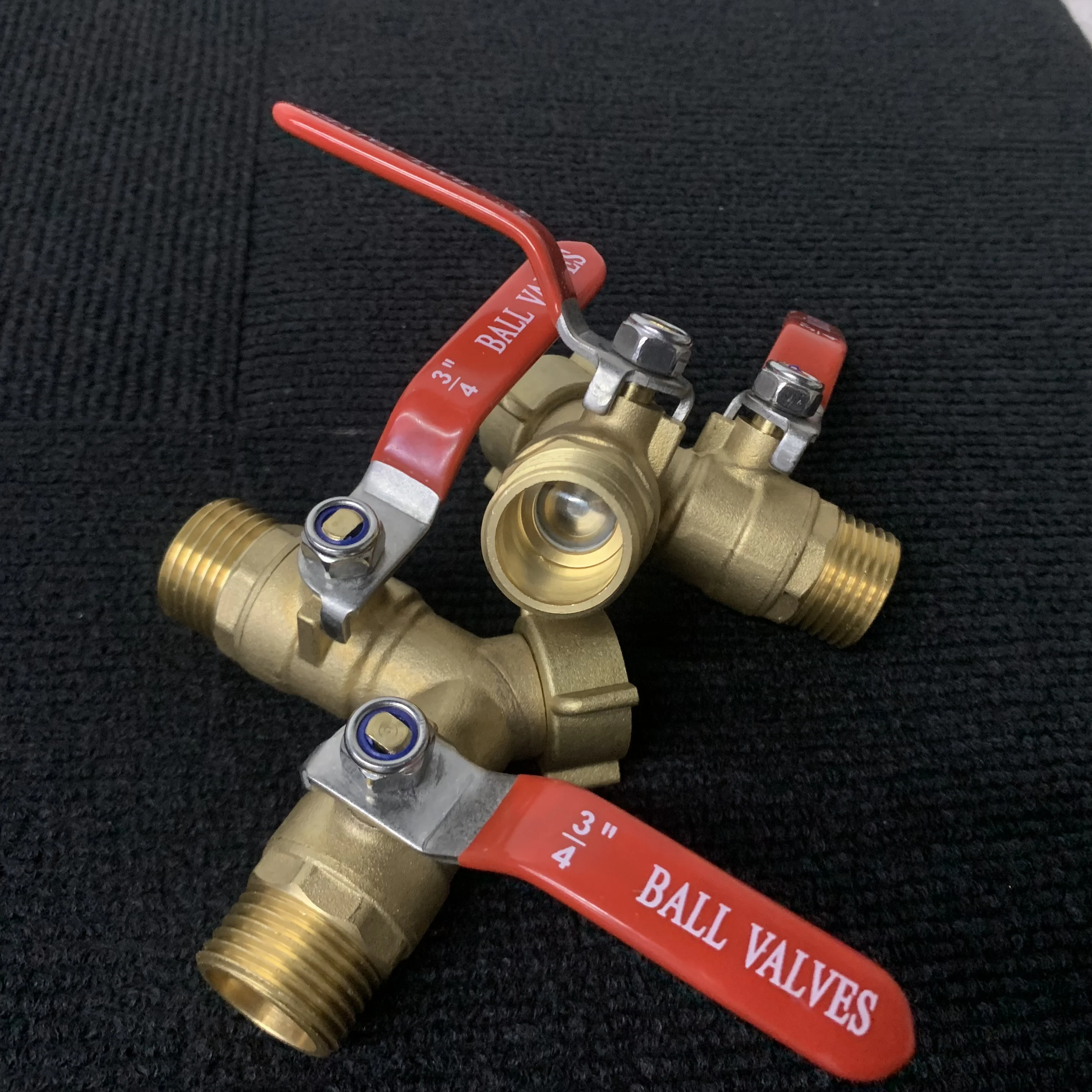 

Brass 2-Way Garden Irrigation Valve Y Type 3/4" Thread Garden Tap Hose Water Splitter Watering Adjustable Switch Controller