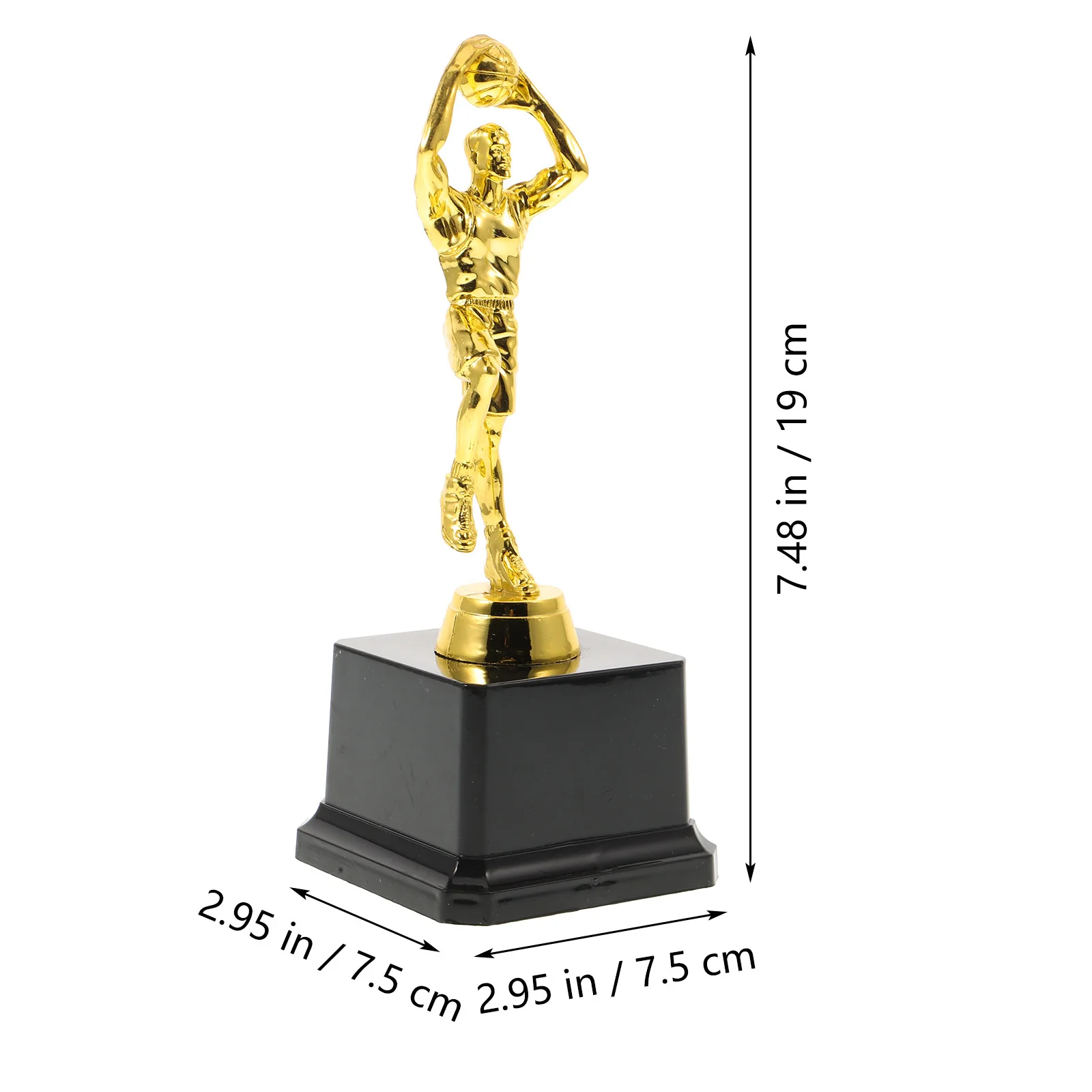 جوائز كرة السلة شخصية بلاستيكية ذهبية لجوائز مسابقة البطولة الرياضية تذكار لاعب كرة السلة البلاستيكية