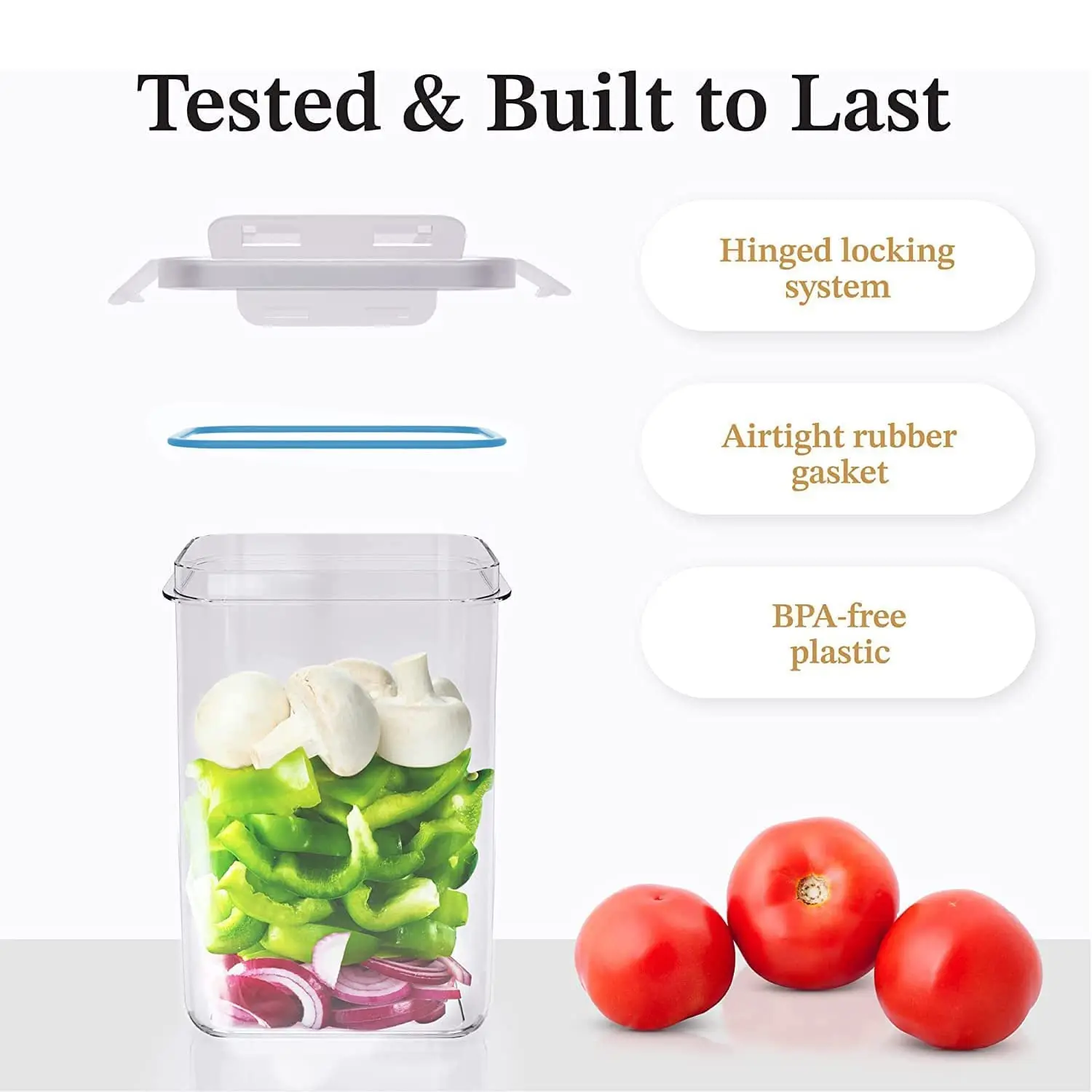 Large Capacity Noodle Food Storage Container BPA Free Clear Plastic Kitchen Storage Canister with Lids Fridge Organizer Box 2.8L