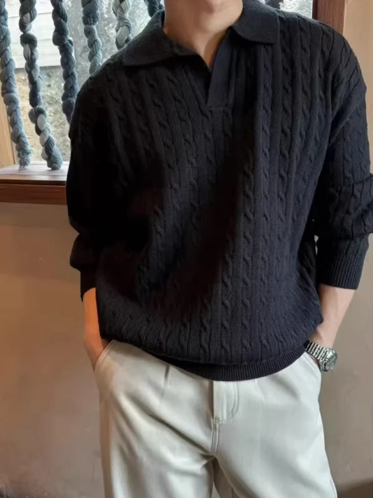 

Мужской свитер Bla irt: осенне-зимняя коллекция, высококачественная трикотажная подкладка, полиэстер, повседневный стиль