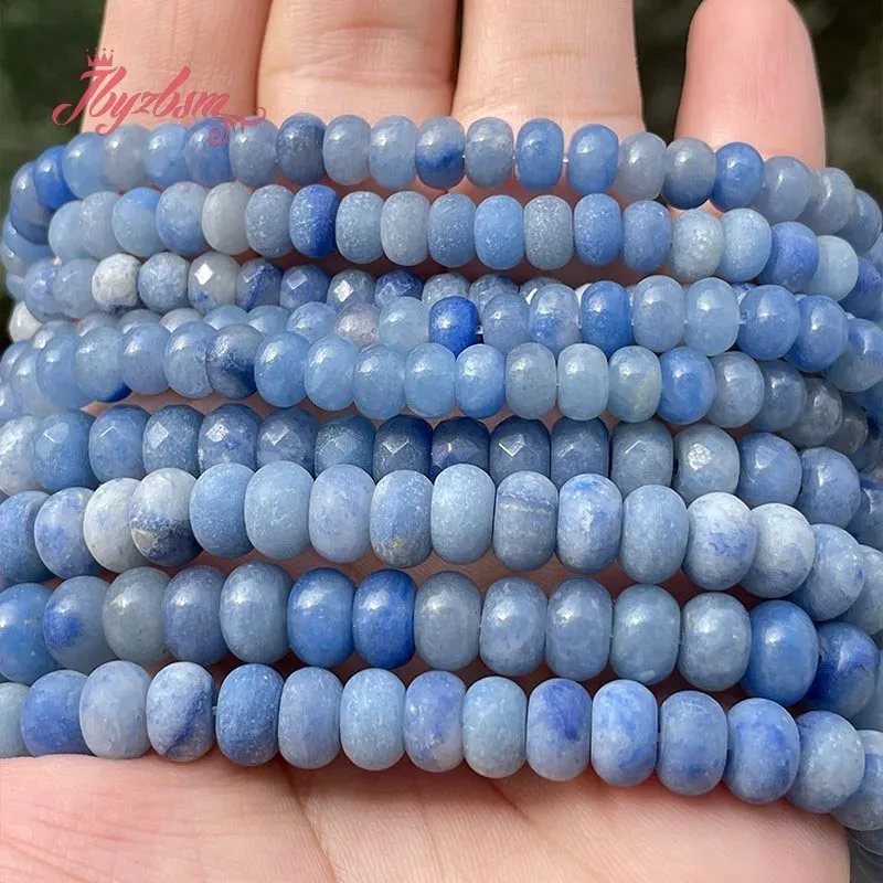 3x6,4x8mm Rondelle Bead Blue Aventurine Natural Stone Beads For DIY Necklace Bracelets Earrings Jewelry Making 15