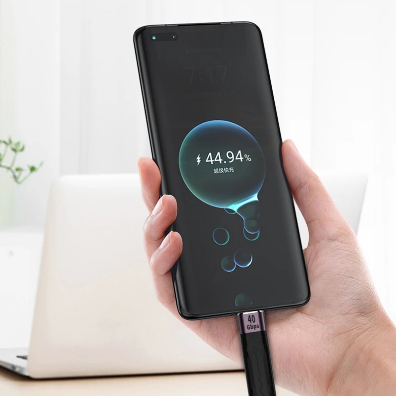 40Gbps Cáp Nối Dài PD 100W Sạc Nhanh Loại C Sang Loại C Cáp USB C Cáp Dữ Liệu dành Cho Laptop Trang Sức Giọt