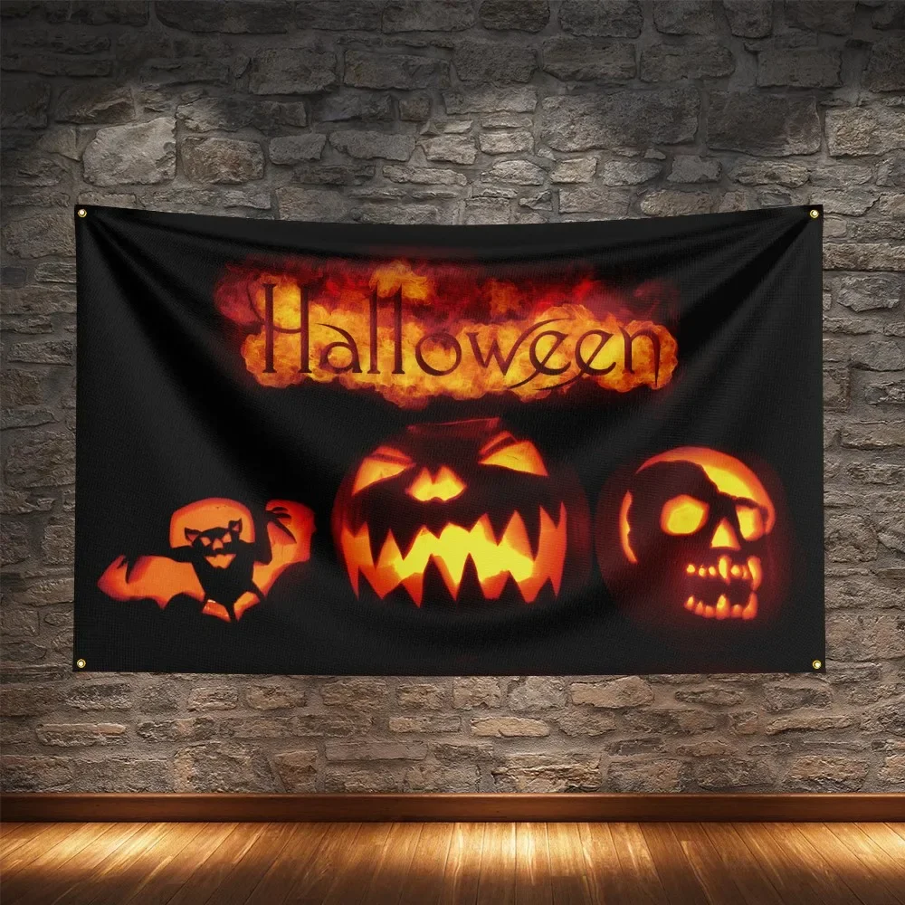 Halloween Flag Polyester Digital Printing Holiday Banner Gifts