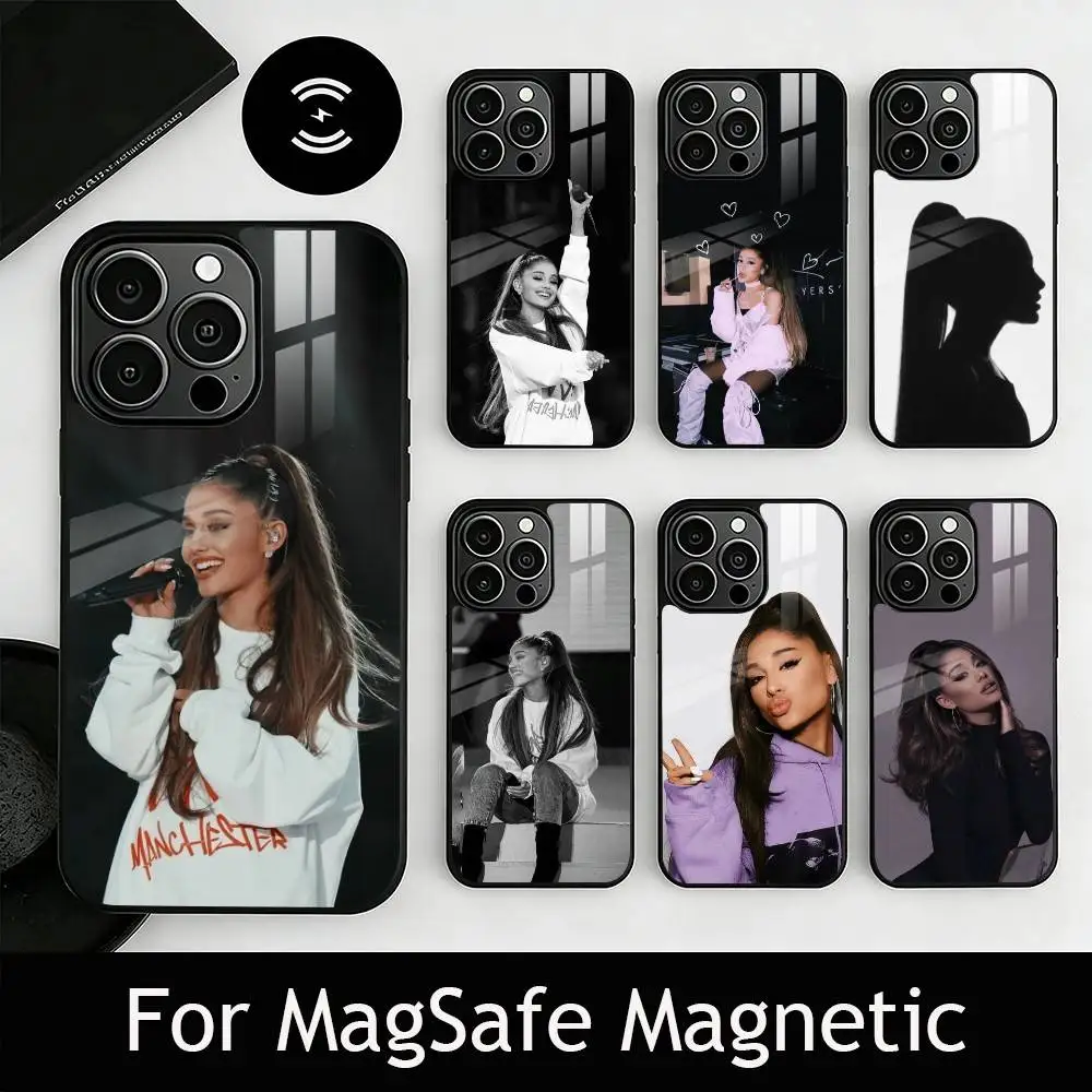 

AG A-Aesthetic Phone Case For iPhone17,16,15,14,13,12,11 Plus,Pro Magnetic For Magsafe Wireless Charging