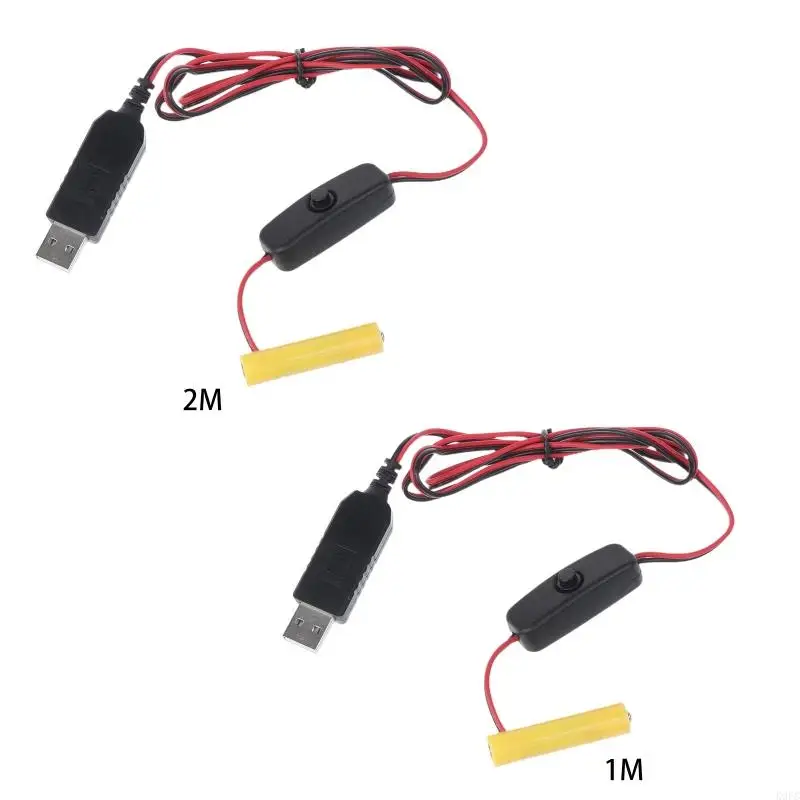 

K9FC AAA Battery Adapter USB Power Supply Cable Replace 1 AAA Battery for LED