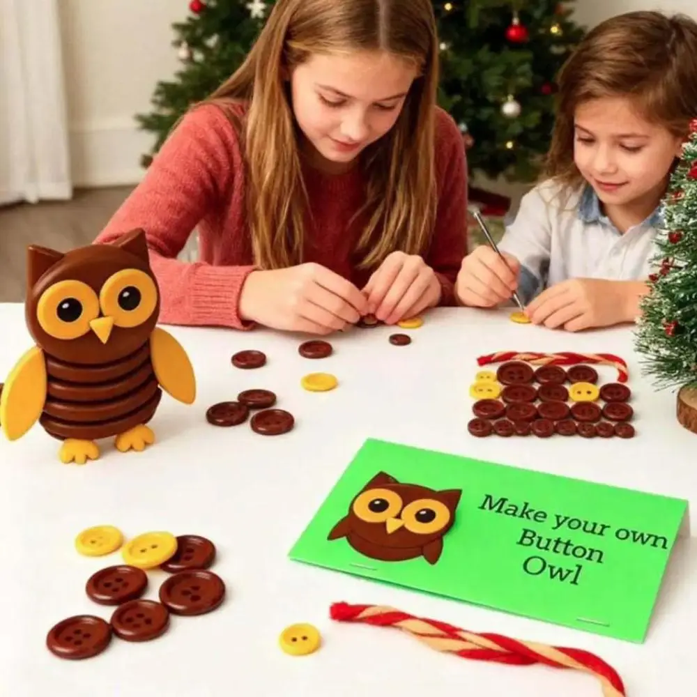 3D Animals 3D Animals Button Decor Plastic Pre-Cut Handmade Button Button Highland Cow Craft Kit Festive Atmosphere