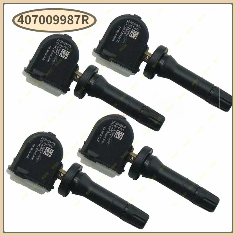 

Датчик давления в шинах 407009987R, 4 шт., для Renault 2014-2020 Clio R, Kangoo W, Master, Trafic JL, L, система контроля давления в шинах TPMS, 433 МГц