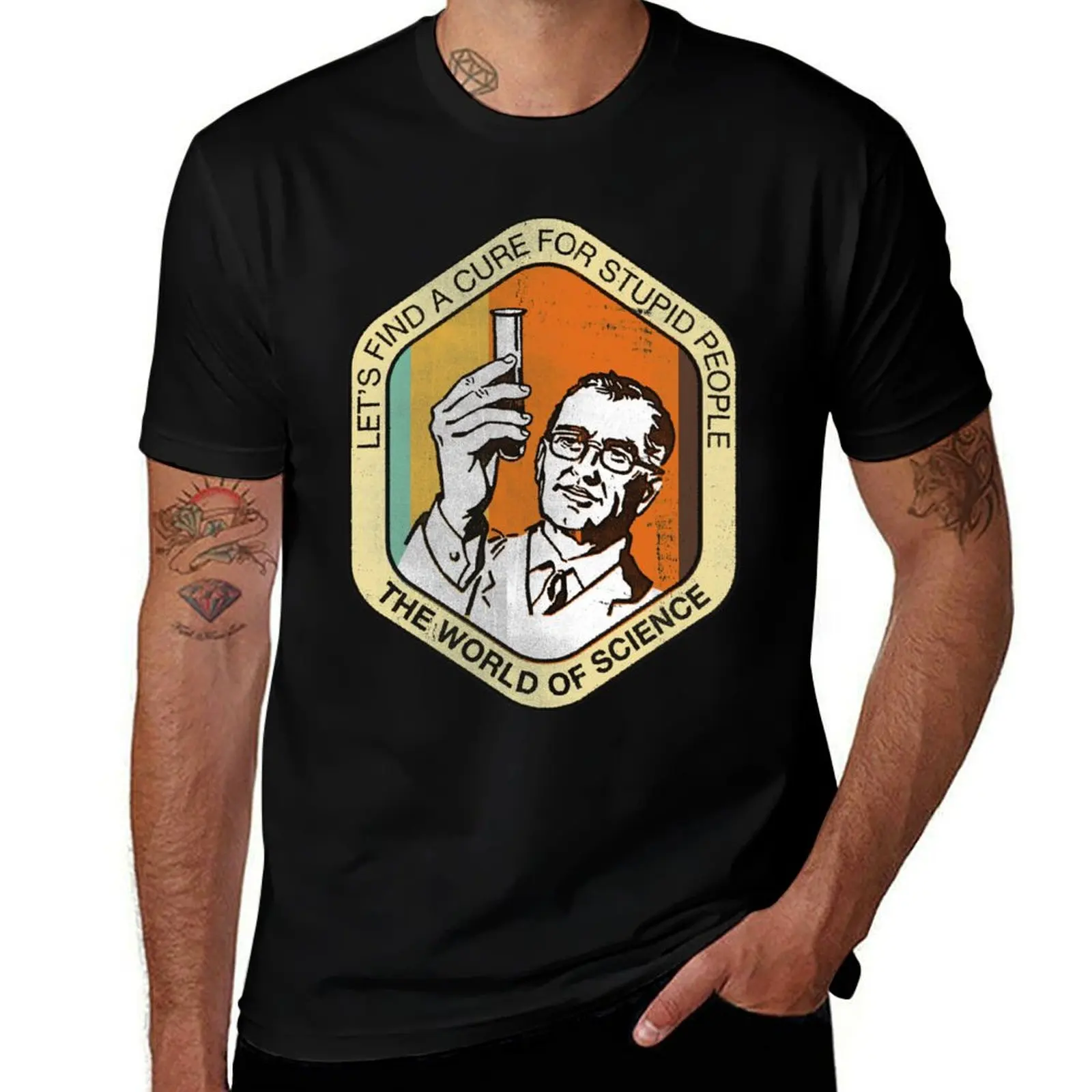 Lets Find a Cure for Stupid People T-Shirt Odor Resistant Short Sleeve Top