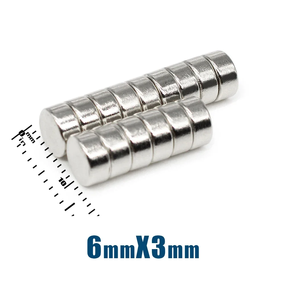 Piccoli magneti circolari 6x3mm 6x3mm per frigoriferi domestici, uffici fai da te 6x3mm