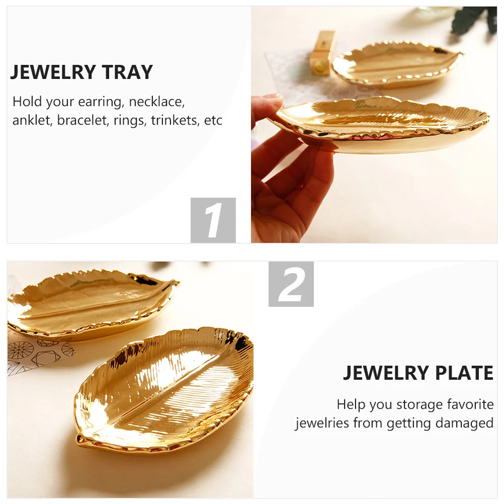 Jewelry Organizer Display Tray Necklace Storage Plate Ceramics Holder Dish Trinket
