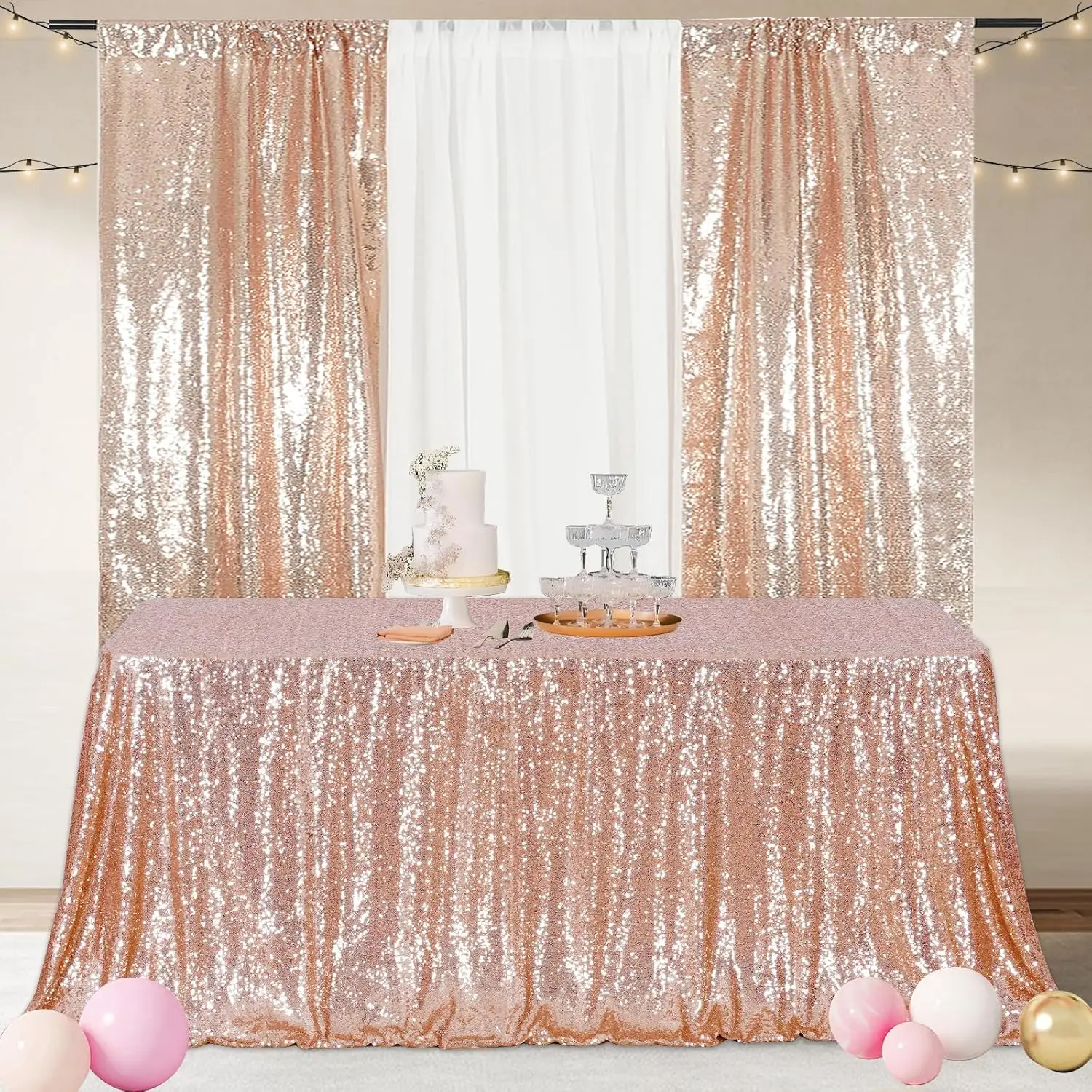 Pailletten tafelkleed rechthoekig tafelkleed glitter tafelkleed overlay voor verjaardag bruiloft baby shower kerst decor