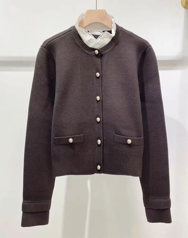 

Высококачественная женская водолазка контрастного цвета, серый вязаный кардиган, модный женский свитер с длинными рукавами, пальто, топ