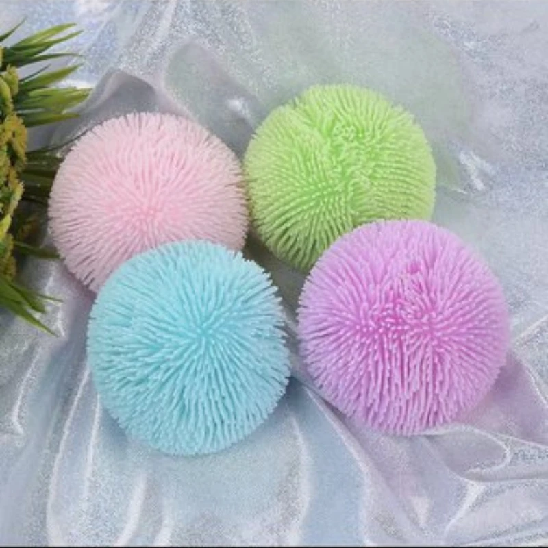 Knusprige, flauschige Bälle als Fidget-Spielzeug, knisternde sensorische Bälle, sensorisches Spielzeug, TPR-Stressabbau-Bälle, flauschige Bälle zum Quetschen, Partygeschenke, Geschenkidee – Detail 7