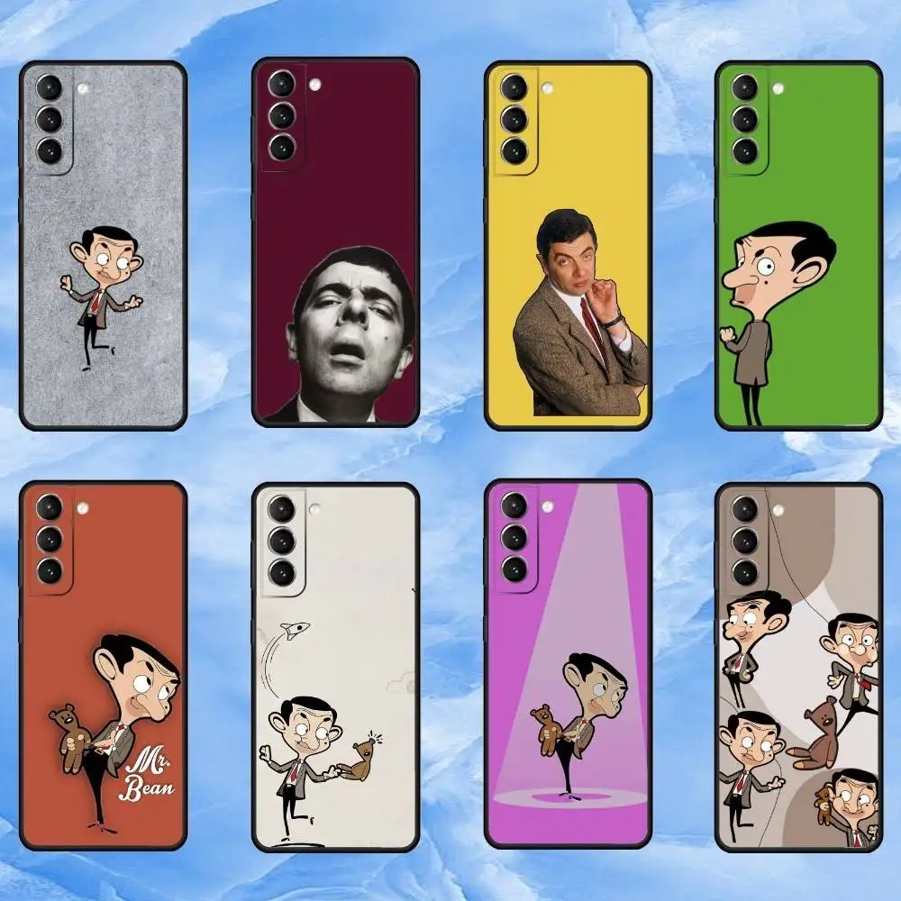 

Funny Mr B- BeanS Phone Case For Samsung S25,24,23,22,30,21,10,9,Ultra,Plus,Lite,FE,4,5 G Soft Black Case