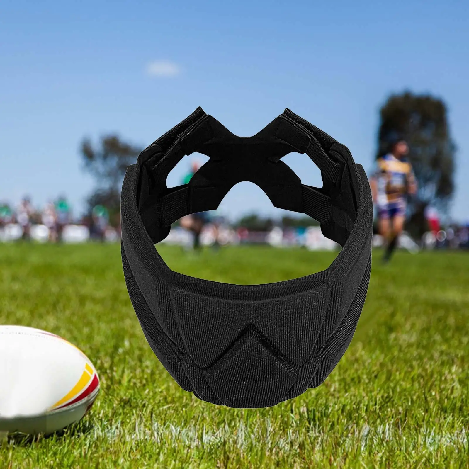 Kids Rugby Helmet Protection Scrum Cap Soft Padded Rugby Headguard for Flag Football Special Needs Goalkeeper Hat Training Youth