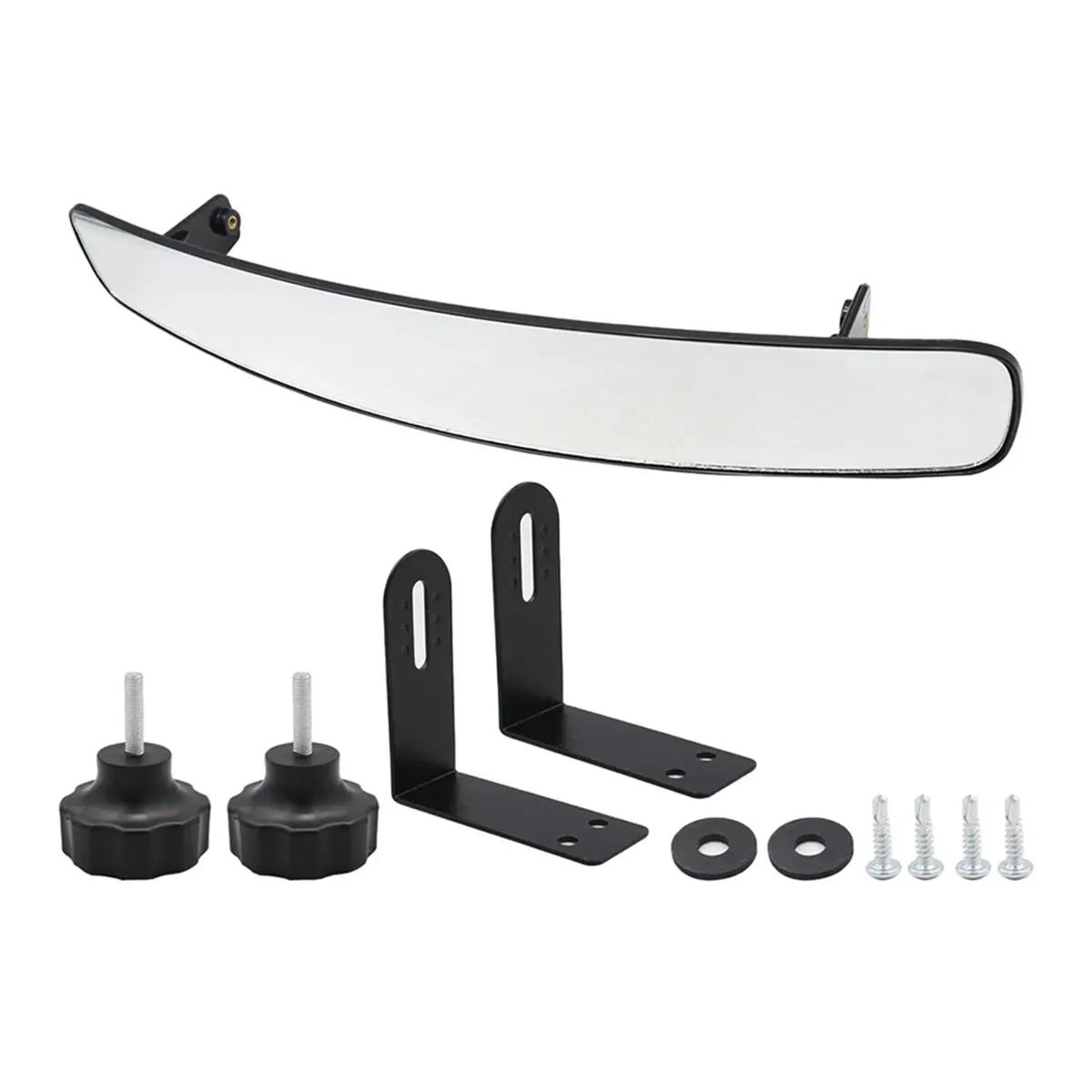 (AD12) Golf Cart Rear View Mirror for Ezgo, 180 Degree Panoramic Convex Mirror with Wide Angle Mounting