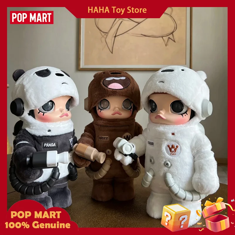 Pop Mart Mega Space Molly 400% We Bare Bears Series Blind Box Toys Kawaii Anime Action Figure Surprise Box Dolls Kidss Xmas Gift