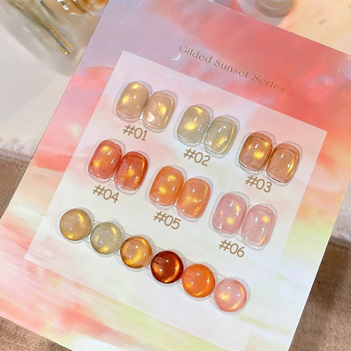 1 pz WS Sbiancamento Super Brillante Perle di Vetro Golden Cat Eye Gel Smalto per unghie 2025 Popolare Golden Light Nail Art Forniture per unghie