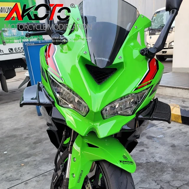 Motorcycle Side Winglet Wing Kit Spoiler Fairing Aerodynamic Winglets Cover  For Kawasaki Ninja ZX4RR ZX-4RR ZX4R ZX25R ZX25RR - AliExpress