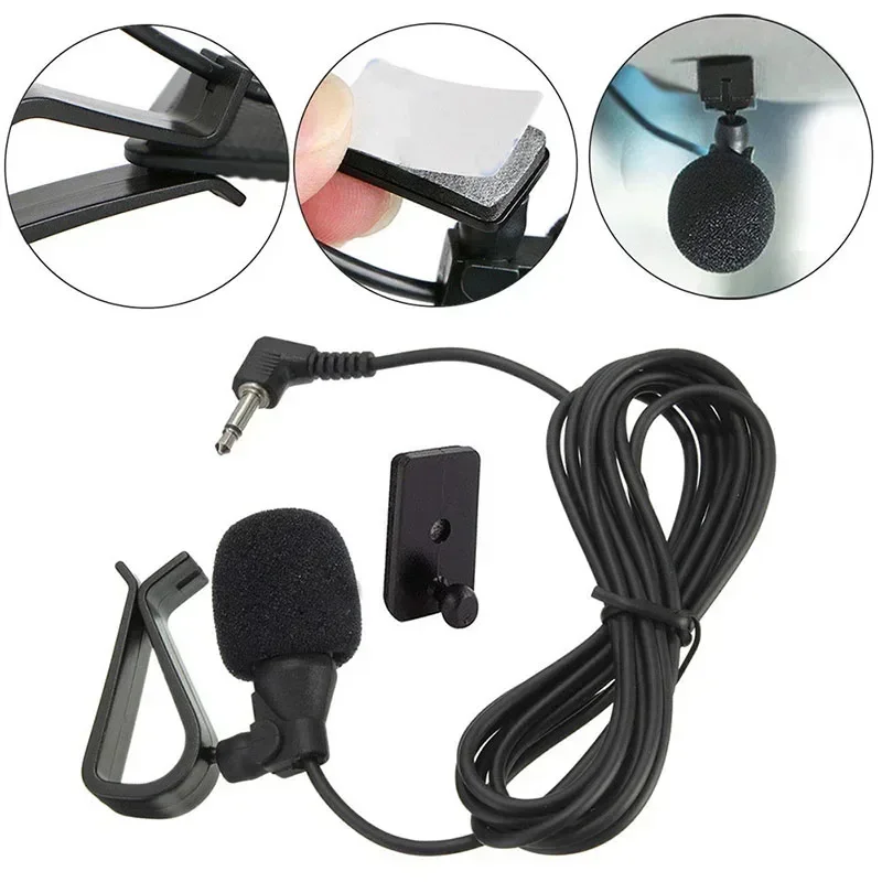 

3 Meters 2.5mm External Microphone For Bluetooth Pioneer Stereos Radio Receiver Car Radio Microphone Mic Connector Plug Bracket