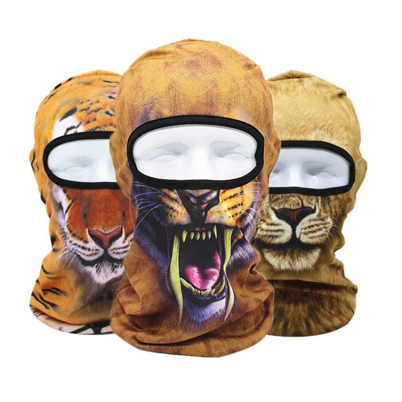 3d gato cão bonito animal balaclava motocicleta motocross esqui snowboard chapéu capacete forro motociclista pescoço mais quente rosto boné ciclismo chapelaria