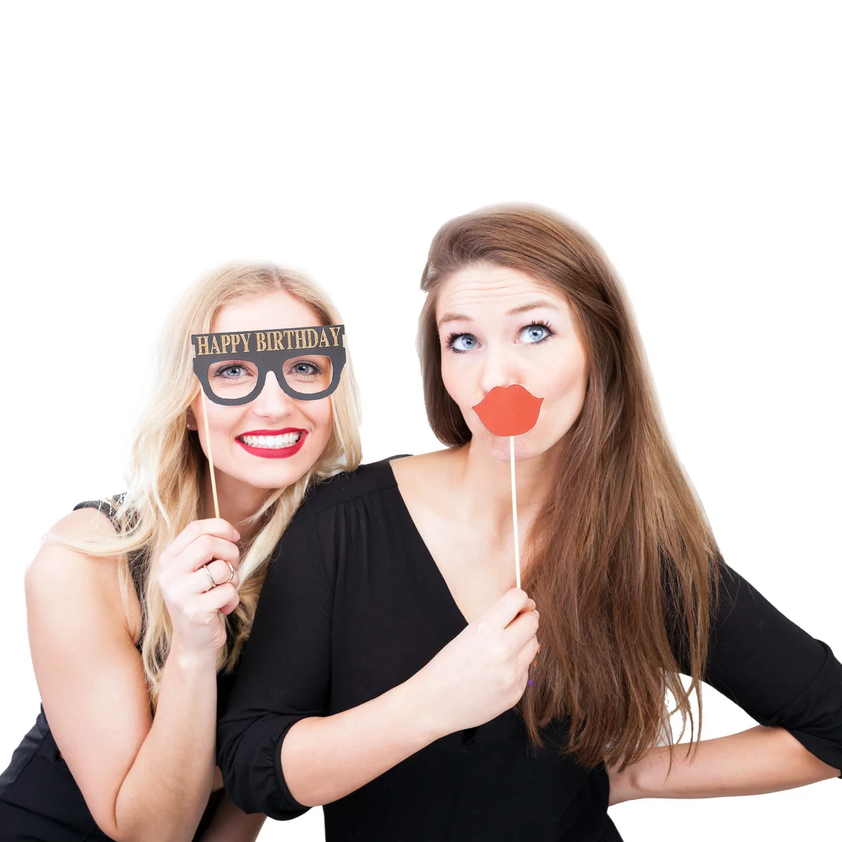 

22pcs Birthday Photo Frame Props Glitter Years Old Selfie Photography Accessories Party Supplies Creative Glasses Cake Topper