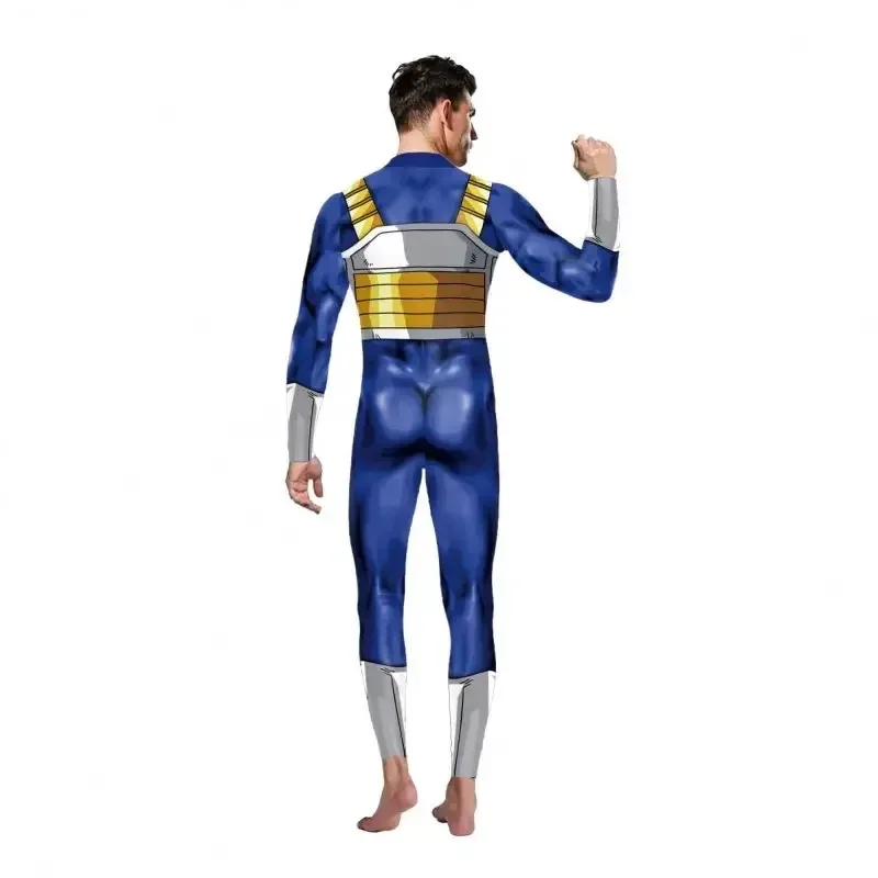 Anime Printing Fancy Outfit Long Sleeve Cosplay Adult Costume Catsuits Muscle Mens Bodysuit Tight Zentai Jumpsuit # 1 # W.