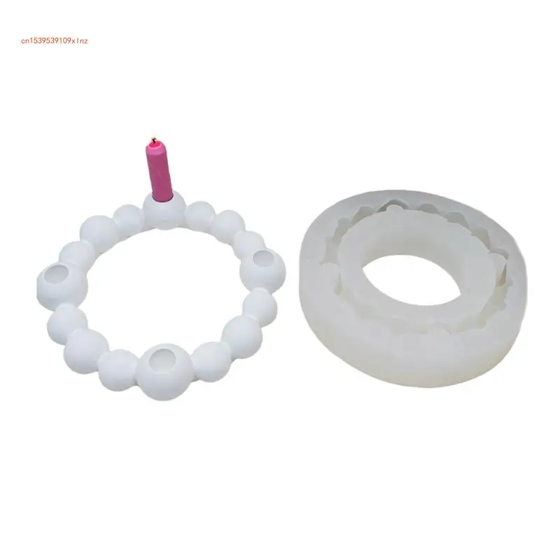 Hand-Making Silicone Mold Sphere Base Moulds Holder Molds Silicone Texture for Making Holder