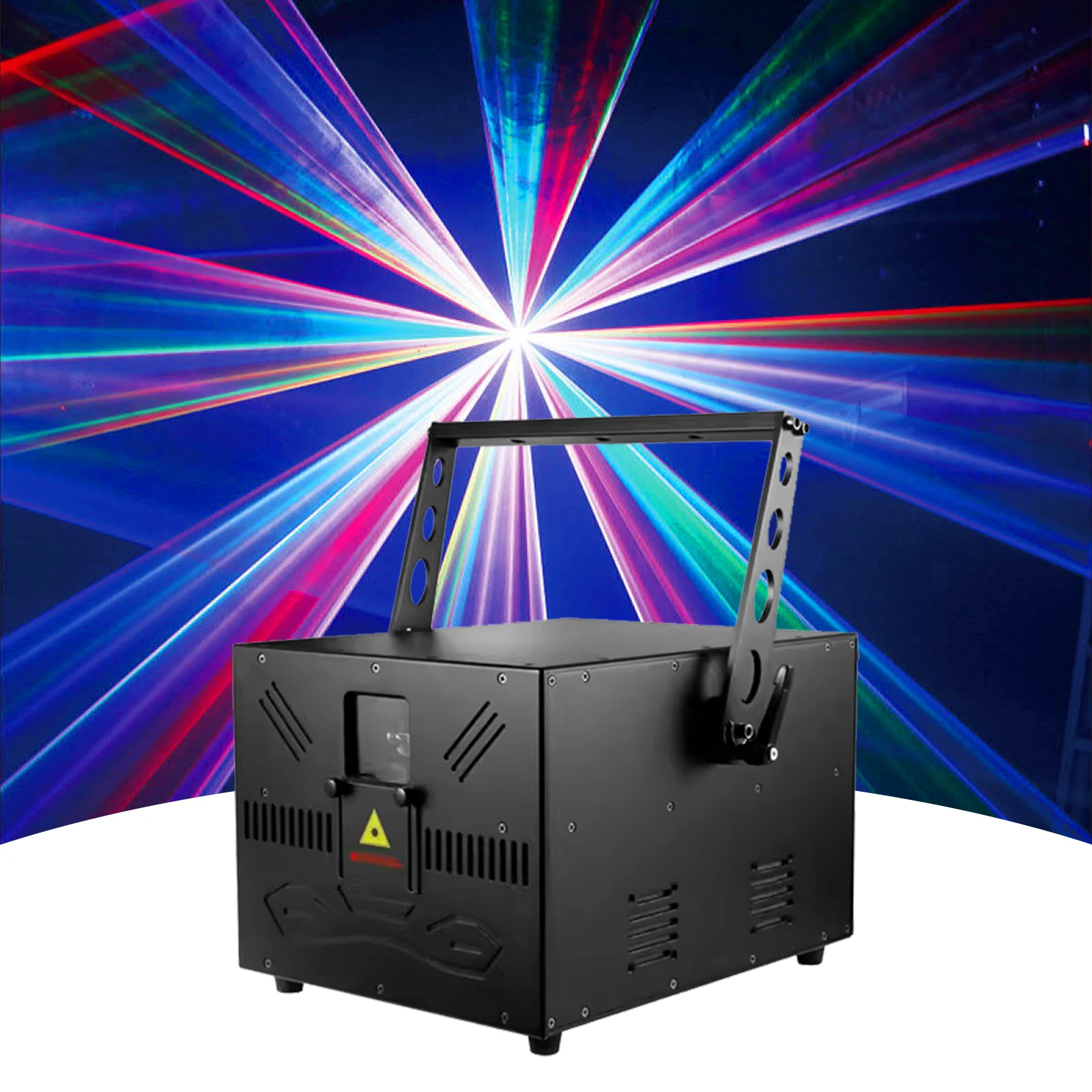 Wedding Machine dj Stage DMX RGB 3W RGB Full Color Laser Show Projector Equipment with Snow Smoke Machine