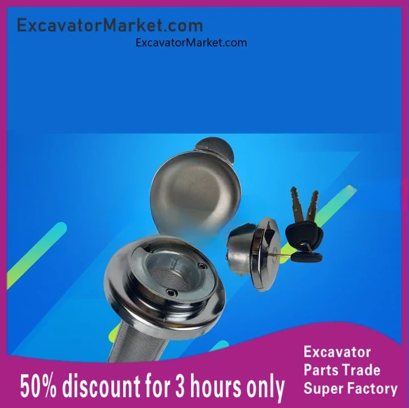 For ZX SK Doosan Daewoo Volvo Sany CATERPILLAR CAT Excavator Anti-theft fuel tank cap lock tank cover lock  For excavator 