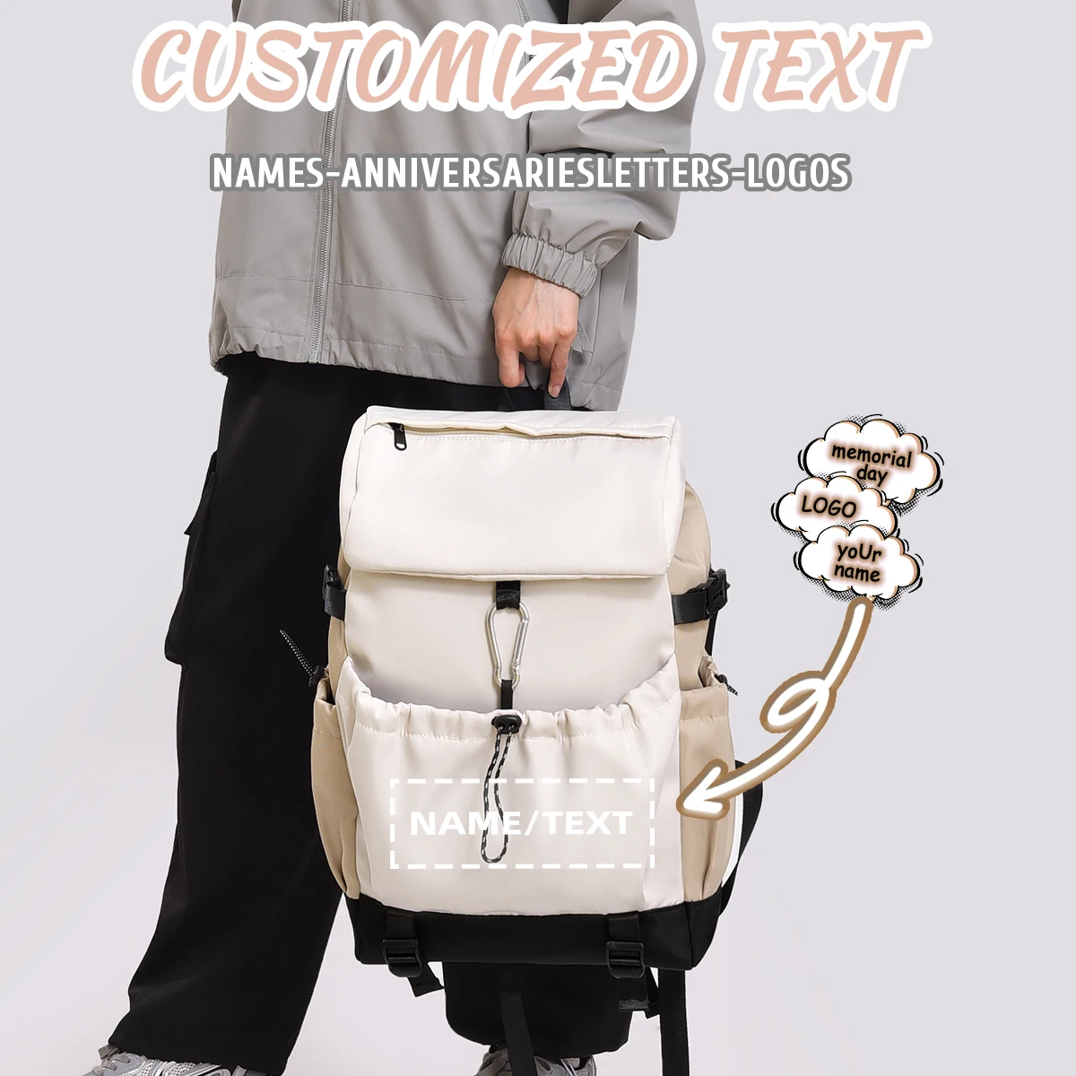 

Рюкзак с логотипом по индивидуальному заказу, альпинистская сумка, дорожная сумка, школьная сумка для девочек-студентов большой вместимости, дорожная сумка, эксклюзивная сделай сам