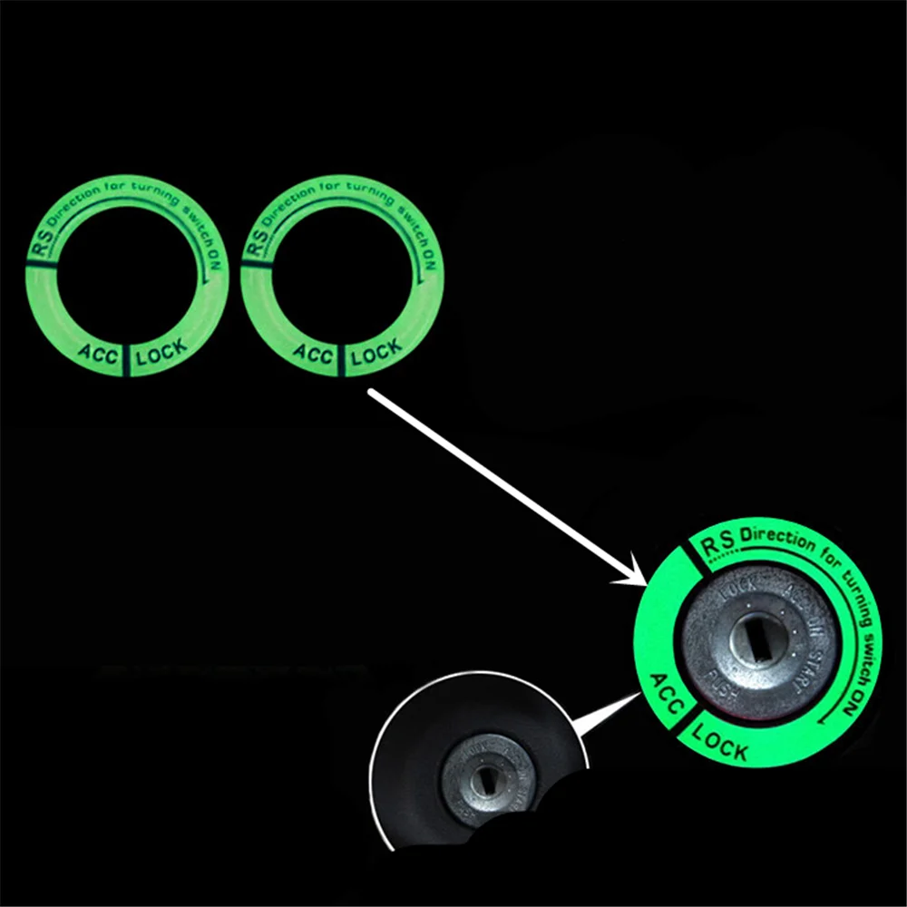 car luminous ignition ring sticker for Renault Kwid Ece Kangoo Alaskan Trezor Talisman