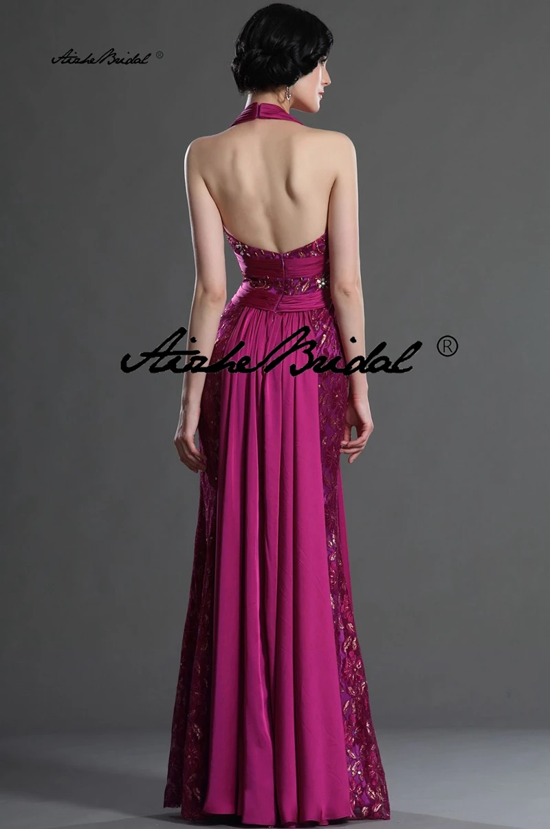 فساتين أم العروس شيفون كلاسيكية رسن على شكل حرف v مزينة بالدانتيل فساتين سهرة بدون ظهر مفتوحة الظهر من Vestidos De Mujer