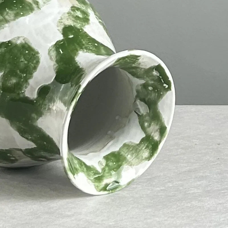 for Ceramic Vase Modern Simple Dried Flower Arrangement High-end Hydroponic Decoration for Living Room TV Cabinet Clear