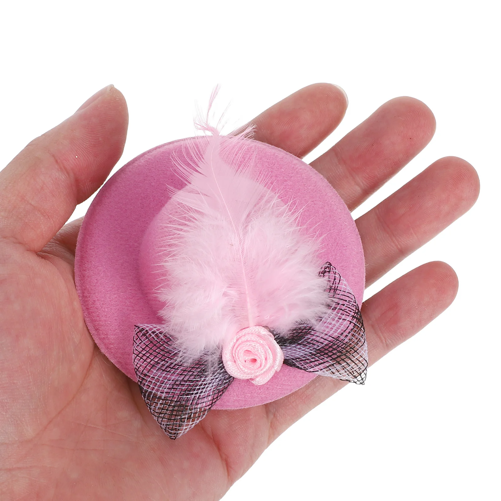 5 قطع من القبعات الصغيرة للحرف اليدوية - قبعات بيت الدمى الأنيقة الصغيرة مع ديكور الزهور - أغطية رأس خفيفة الوزن قابلة للتنفس للشاي بنفسك