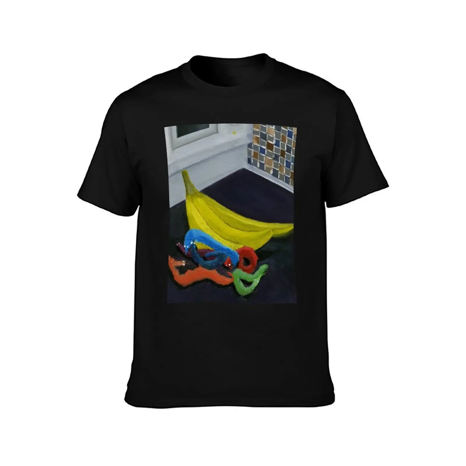 Worms on a String T-Shirt, Summer Casual Cotton Tee, Oversized Streetwear Tops, Vintage Graphic Print, Loose Fit Short Sleeve