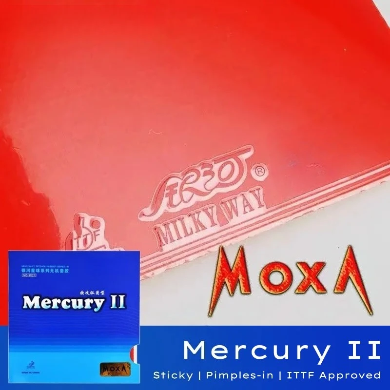 Mercury 2 Table Tennis Rubber Pimples-in Ping Pong Rubber for Quick Attack with Loop