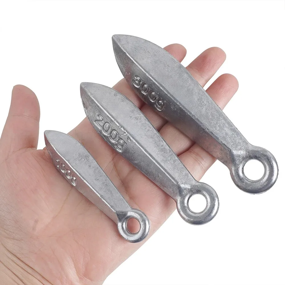 2Pcs Bank Sinkers Fishing Weights Surf Drop Bass Casting Sinkers Saltwater Bullet Fishing Sinker Weights for Fishing Bottom Rigs