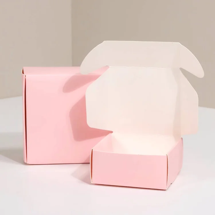100PCS Blank Kraft Paper Handmade Foldable Box DIY Cardboard Jewelry Cosmetic Wedding Party Favor Birthday Gift Packaging Boxes