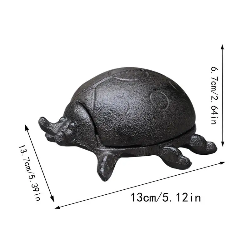 Animal Figurine Key Tray Ladybug Key Bowl Iron Retro Key Box Animal Statue Jewelry Box Rustproof Candy Dish For Entryway &