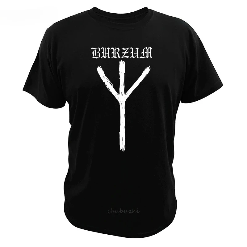 Burzum T-shirt Nargaroth The Black Metal Band T-shirt Homme Short Sleeve Round Neck Cotton Top Comfortable T-shirt